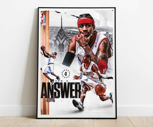 Allen Iverson Wall Poster XL (61*91 cm) – Basketball Decor – High-Quality Sports Artwork – Perfect Gift for Fans & Collectors