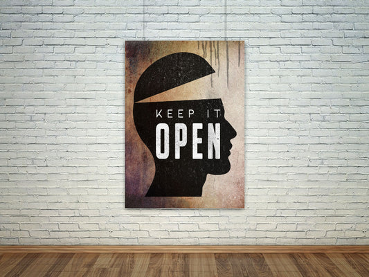 "Keep It Open" Poster S (28*43 cm) – Modern Wall Decor – High-Quality Artwork – Inspirational Gift for Fans & Collectors