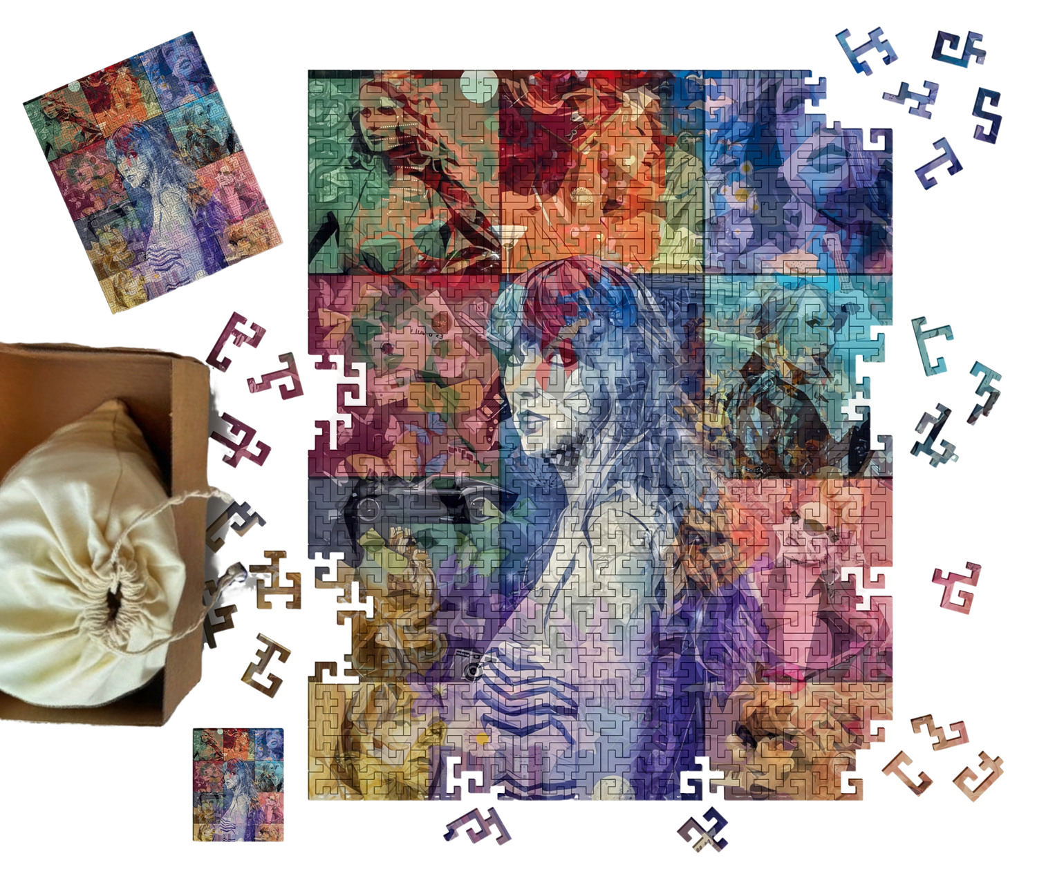Jigsaw wooden puzzle