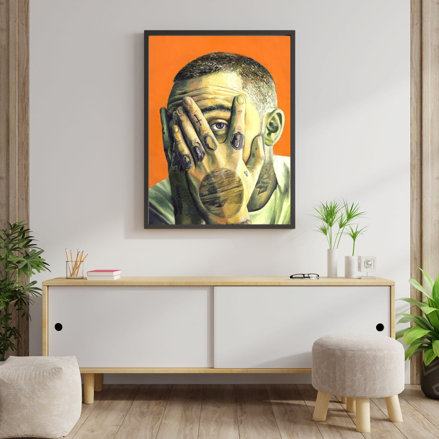 Mac Miller Wall Poster Canvas M (46*60 cm) – Hip-Hop & Music Decor – High-Quality Artist Art Print – Perfect Gift for Fans & Collectors