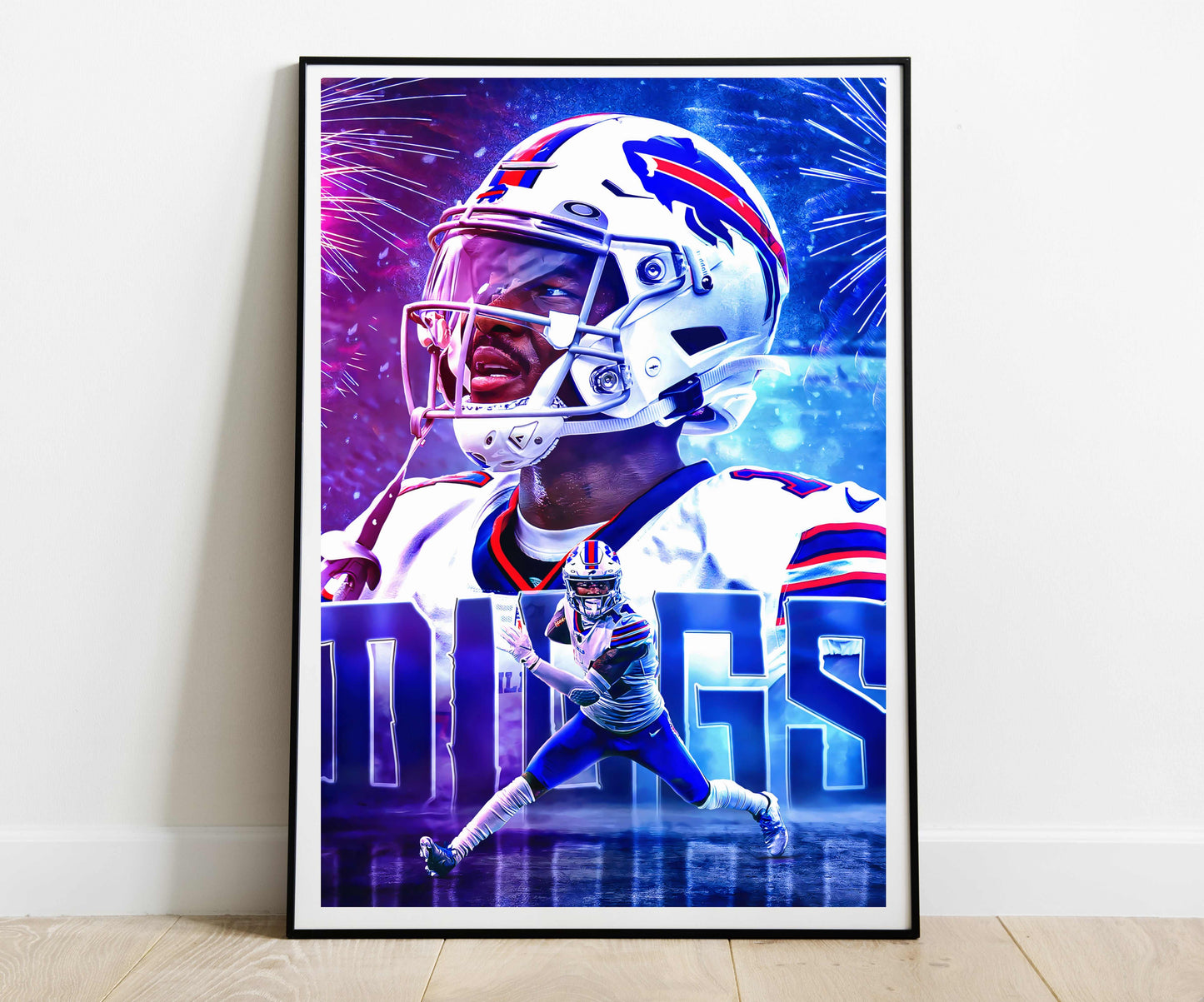 Stefon Diggs Wall Poster M (46*61 cm) – Football Decor – High-Quality Athlete Art – Perfect Gift for Fans & Collectors
