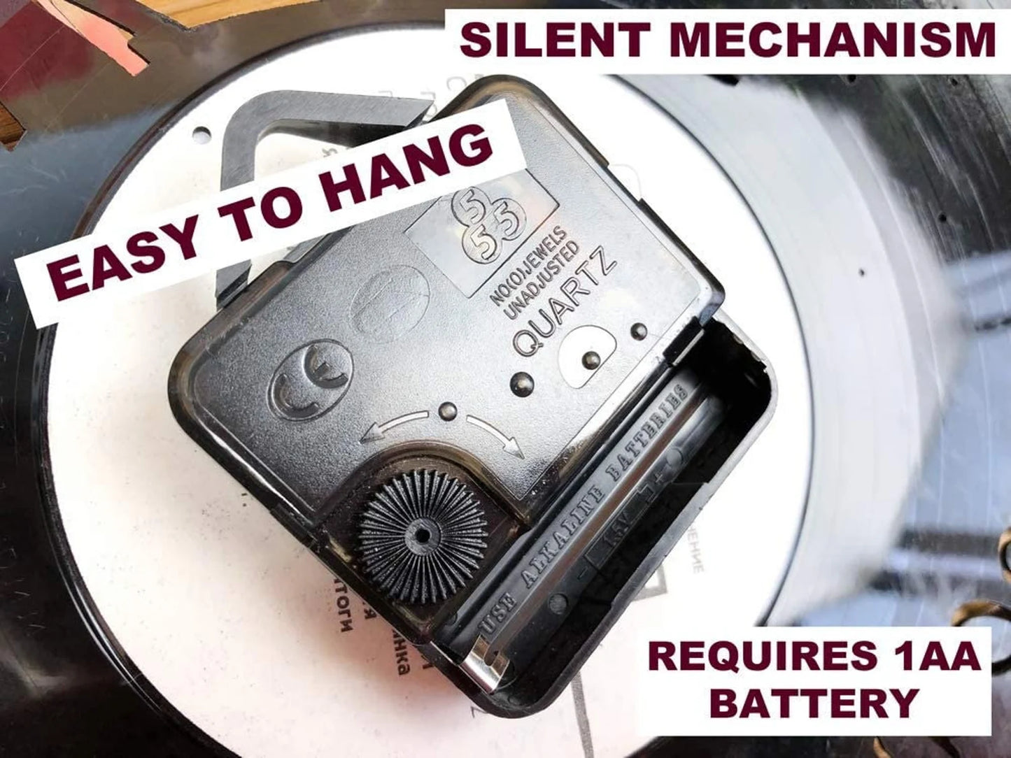 Personalized superhero man of steel vinyl record wall clock