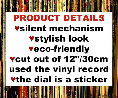 Personalized superhero man of steel vinyl record wall clock