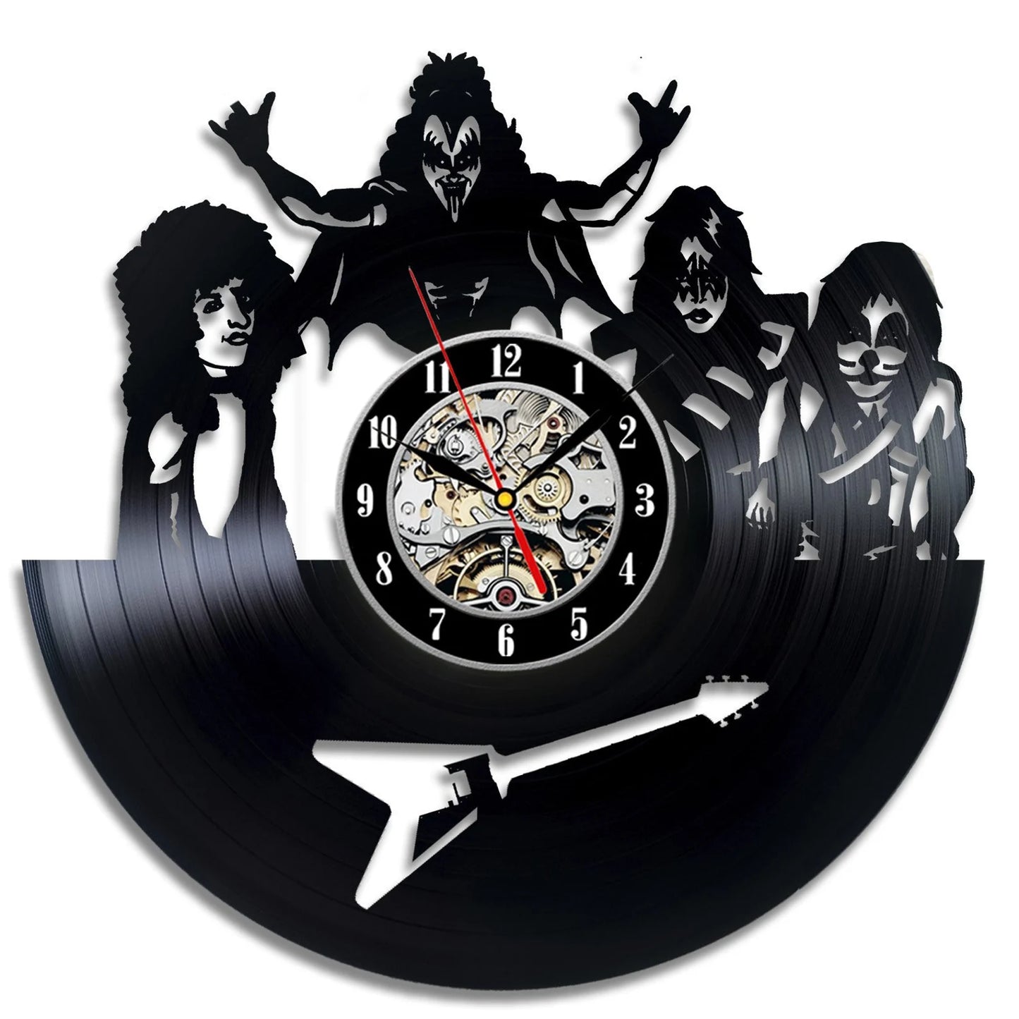 Favorite band gift - Vinyl record cut out clock