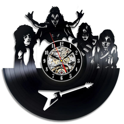 Favorite band gift - Vinyl record cut out clock