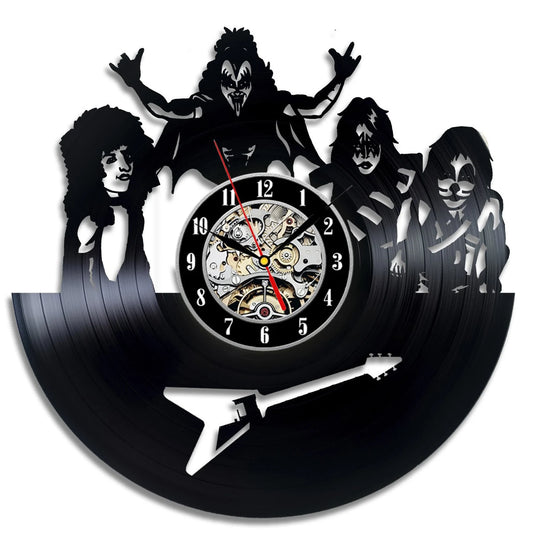 Favorite band gift - Vinyl record cut out clock