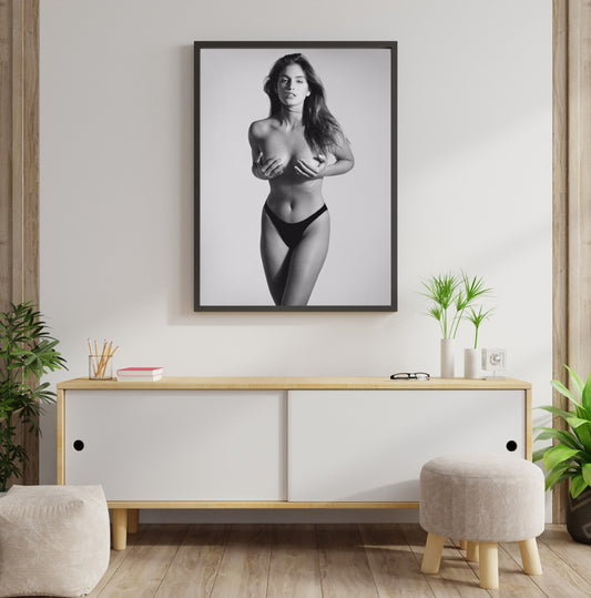 Cindy Crawford Wall Poster M (46*61 cm) – Fashion & Iconic Model Decor – High-Quality Art Print – Perfect Gift for Fans & Collectors
