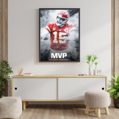 Patrick Mahomes Wall Poster L (61*81cm) – Football Decor – High-Quality Player Art – Perfect Gift for Fans & Collectors