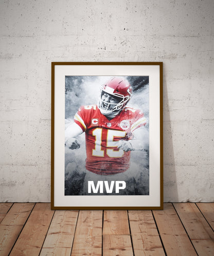 Patrick Mahomes Wall Poster L (61*81cm) – Football Decor – High-Quality Player Art – Perfect Gift for Fans & Collectors