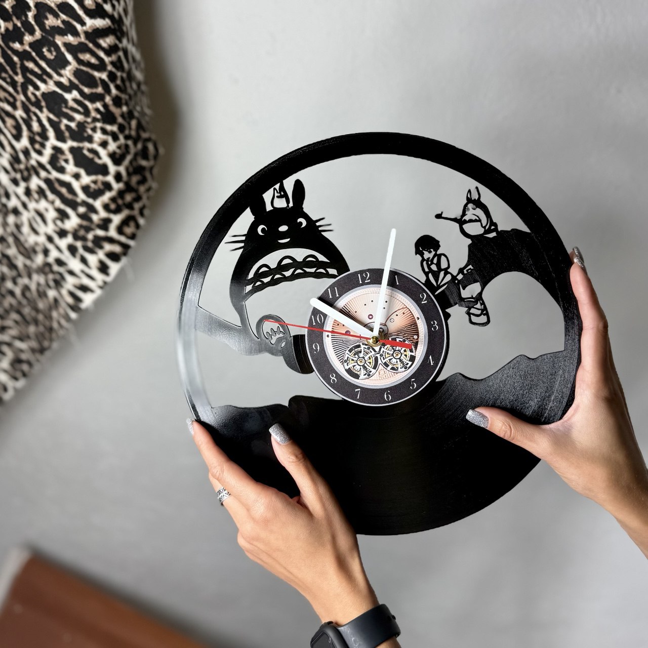 Anime Creature Nursery Décor Vinyl Record Wall Clock – Studio Ghibli Inspired