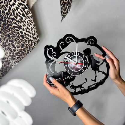 Coraline Vinyl Record Wall Clock – Unique Art Decor – Handcrafted 12" Vinyl Clock – Perfect Gift for Fans of Coraline