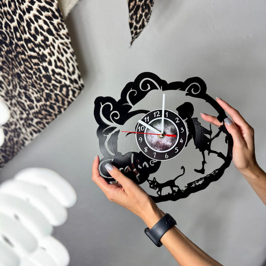 Coraline Vinyl Record Wall Clock – Unique Art Decor – Handcrafted 12" Vinyl Clock – Perfect Gift for Fans of Coraline