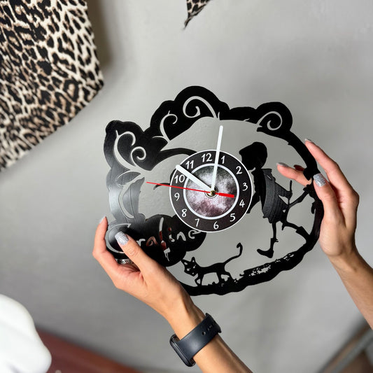 Coraline Vinyl Record Wall Clock – Unique Art Decor – Handcrafted 12" Vinyl Clock – Perfect Gift for Fans of Coraline