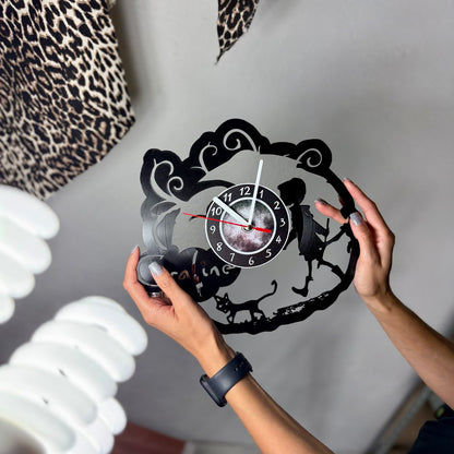 Coraline Vinyl Record Wall Clock – Unique Art Decor – Handcrafted 12" Vinyl Clock – Perfect Gift for Fans of Coraline