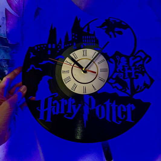 Wizarding Blue Light LED Wall Clock – Modern 12" Digital Timepiece – Stylish Home Decor & Gift – Contemporary Light Display