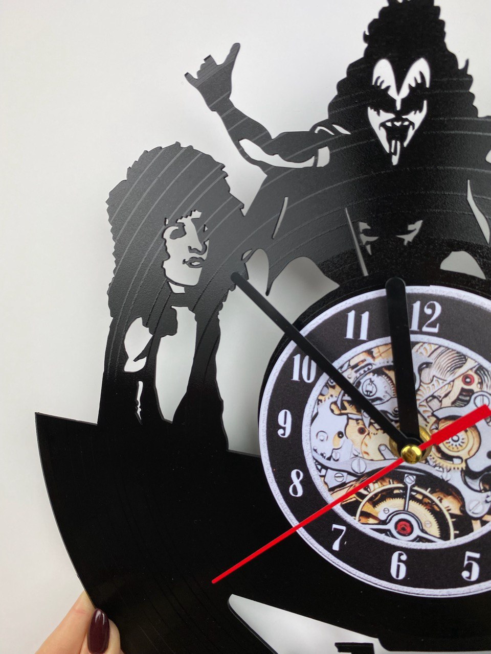 Favorite band gift - Vinyl record cut out clock