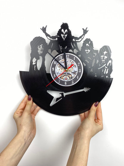 Favorite band gift - Vinyl record cut out clock