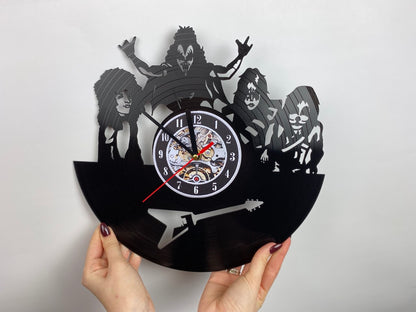 Favorite band gift - Vinyl record cut out clock