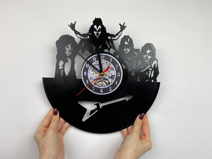 Favorite band gift - Vinyl record cut out clock