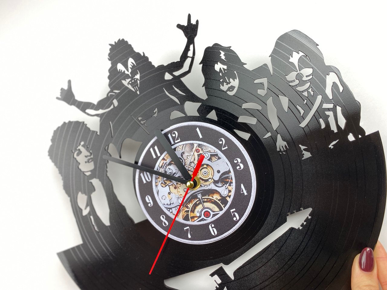 Favorite band gift - Vinyl record cut out clock