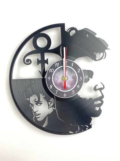 Iconic Musician Vinyl Record Clock – 12" Retro Style Wall Muddy Decor – Handcrafted Music Art – Unique Gift for Music Enthusiasts & Collectors