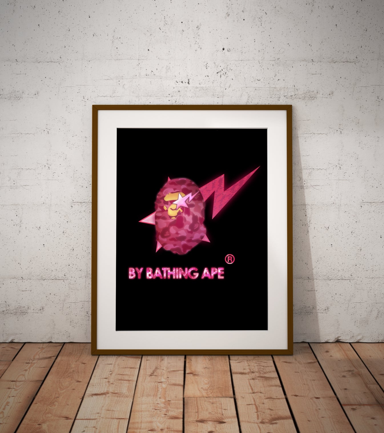 BAPE Neon Poster S (28*43cm) – Streetwear & Urban Decor – High-Quality Art Print – Unique Gift for Fashion & Art Enthusiasts