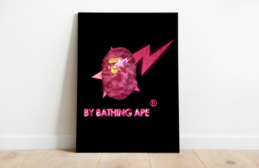 BAPE Neon Poster M (46*61 cm) – Streetwear & Urban Decor – High-Quality Art Print – Unique Gift for Fashion & Art Enthusiasts
