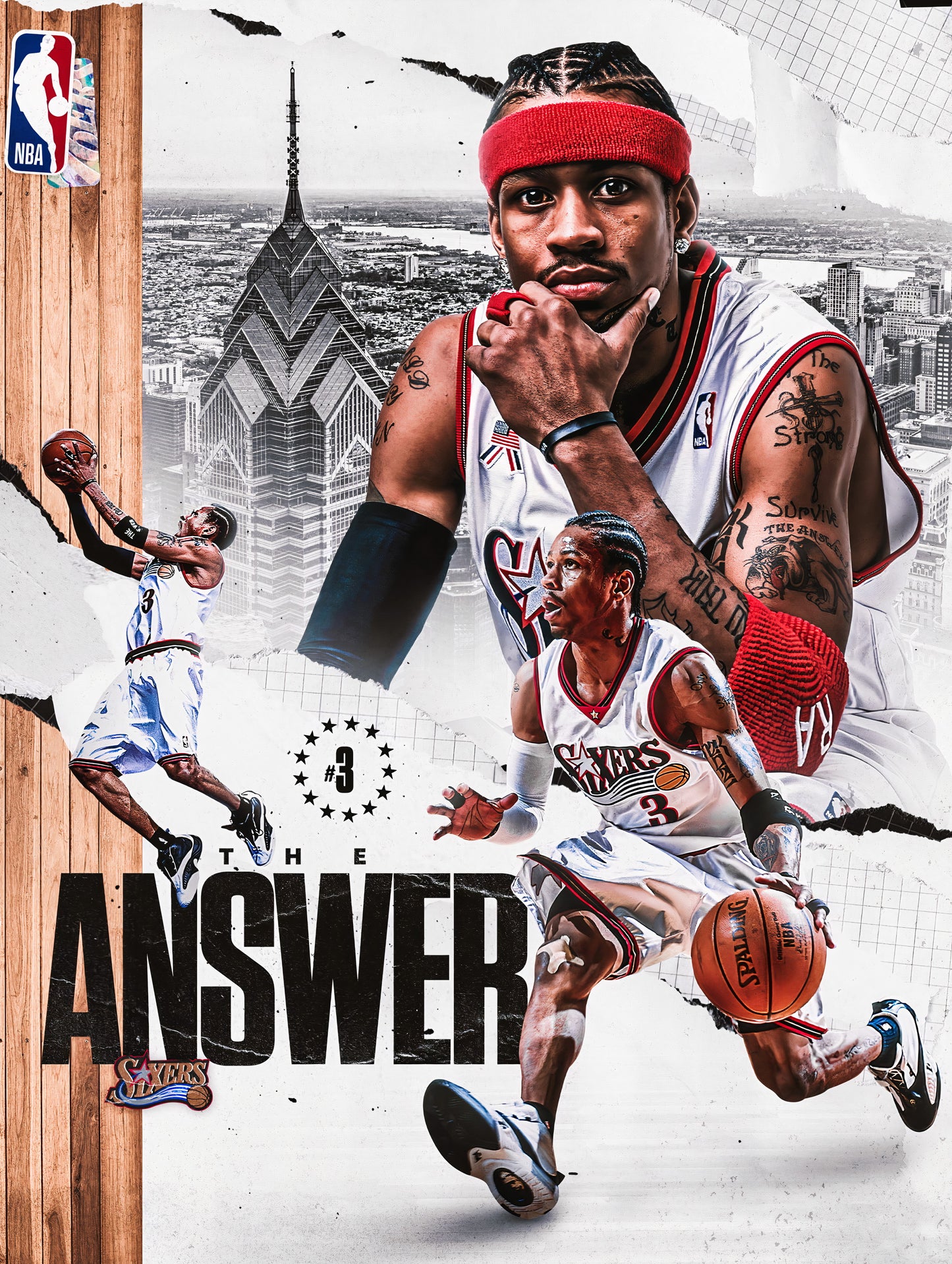 Allen Iverson Wall Poster XL (61*91 cm) – Basketball Decor – High-Quality Sports Artwork – Perfect Gift for Fans & Collectors