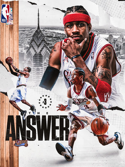 Allen Iverson Wall Poster XL (61*91 cm) – Basketball Decor – High-Quality Sports Artwork – Perfect Gift for Fans & Collectors