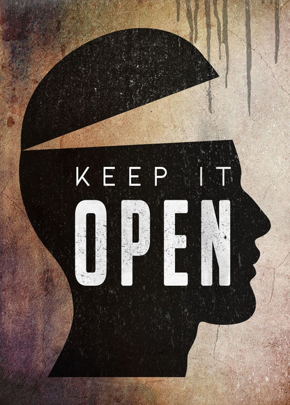 "Keep It Open" Poster S (28*43 cm) – Modern Wall Decor – High-Quality Artwork – Inspirational Gift for Fans & Collectors