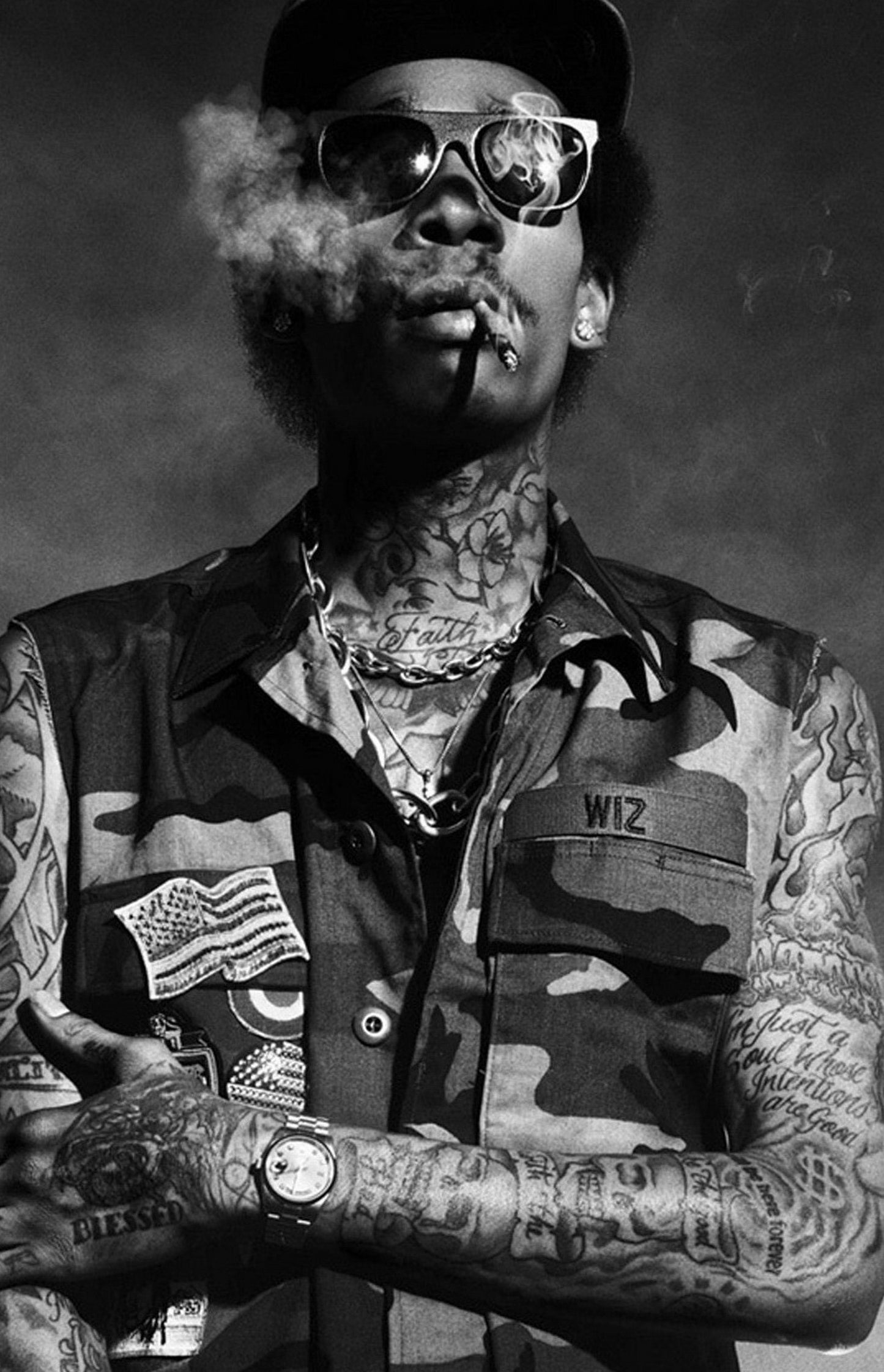 Wiz Khalifa Wall Poster  L (61*81 cm) – Hip-Hop & Streetwear Decor – High-Quality Artist Art Print – Perfect Gift for Fans & Music Collectors  Regenerate Copy Good response Bad response